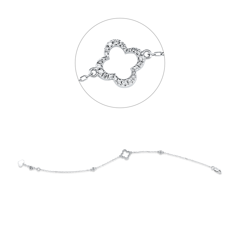 Modern Woman Armband Weißgold 14kt 0,12ct