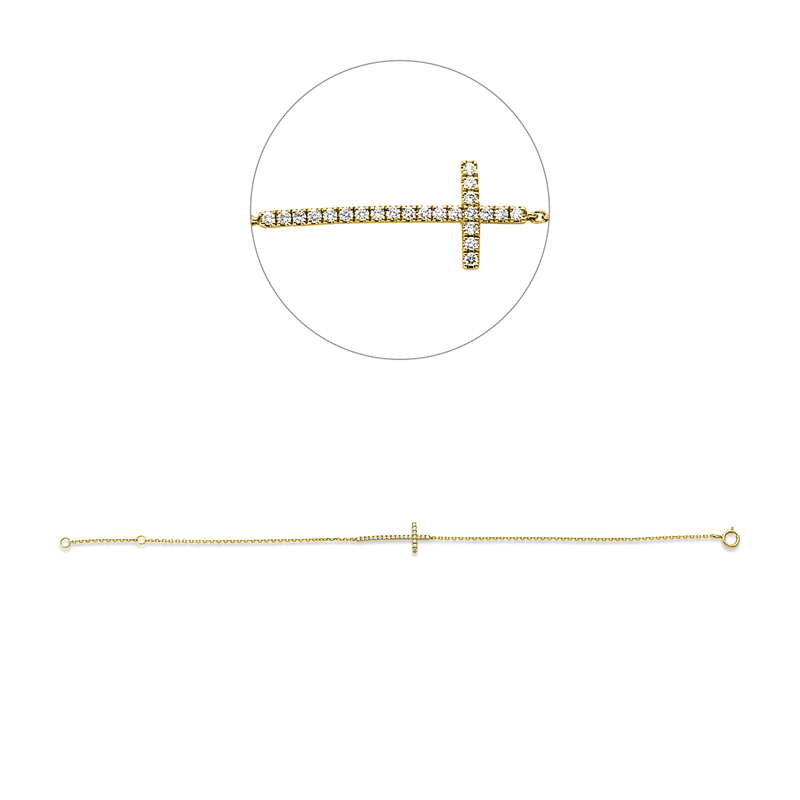 Symbol Armband Weißgold 18kt 0,09ct