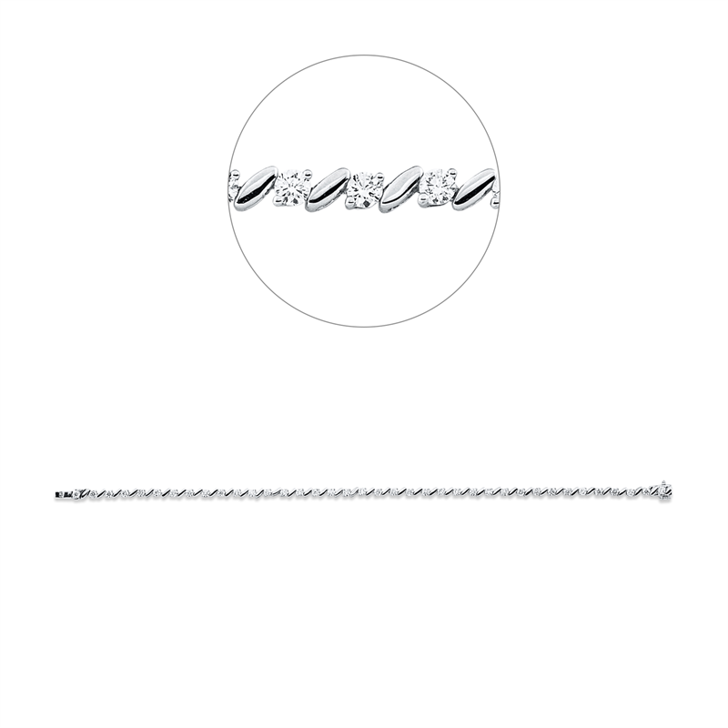 Modern Woman Armband Weißgold 18kt 1,99ct