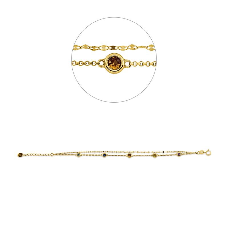 Rainbow & Multicolor Armband Gelbgold 18kt