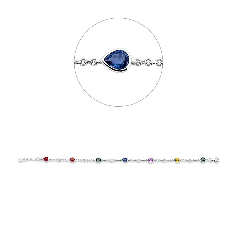Farbstein Classic Armband Weißgold 18kt Ref-5G375