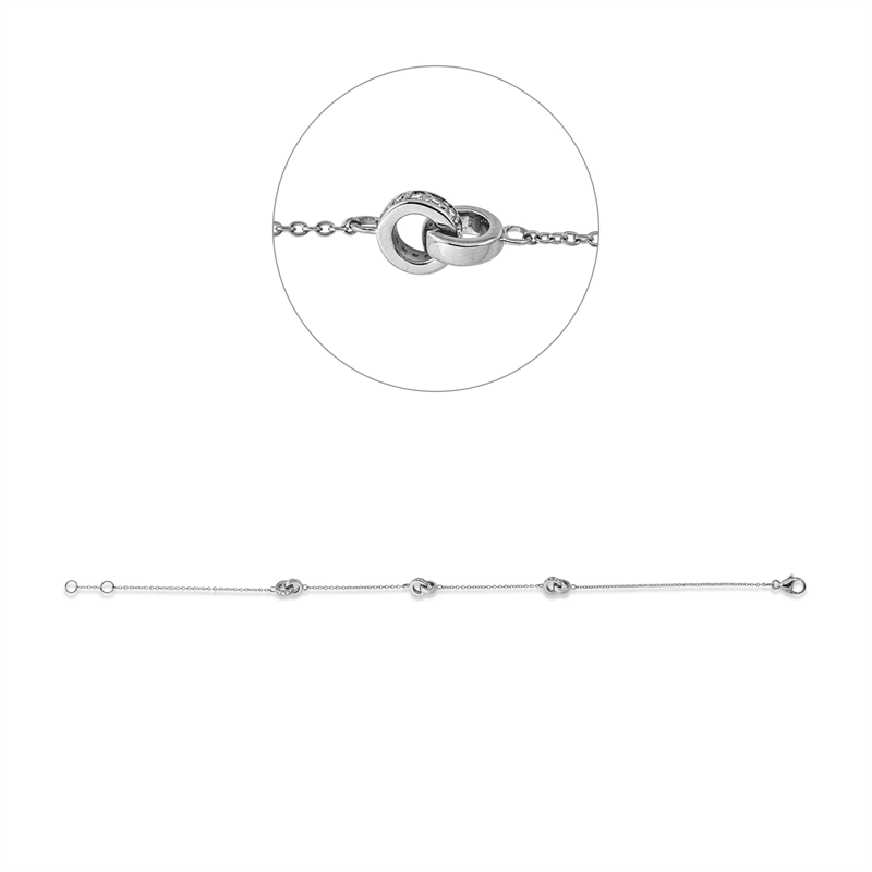 Modern Woman Armband Weißgold 18kt 0,14ct