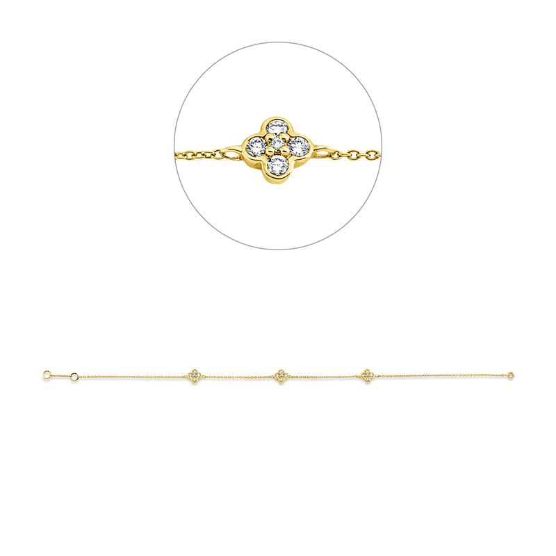 Modern Woman Armband Gelbgold 18kt 0,33ct