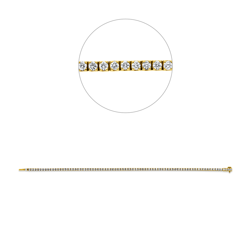 Tennisarmband Armband Gelbgold 18kt 1,77ct