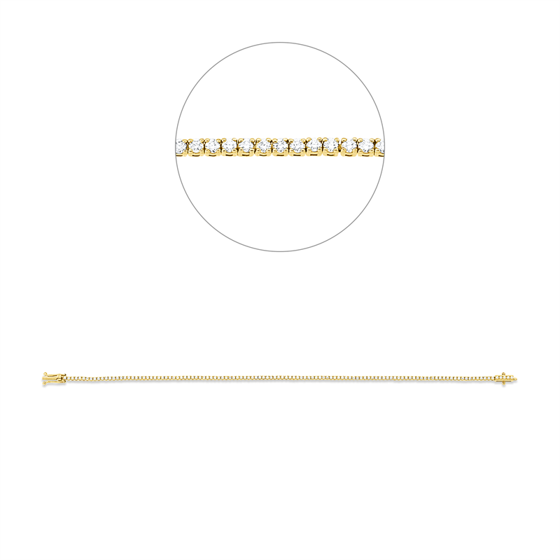 Tennisarmband Armband Gelbgold 18kt 1ct