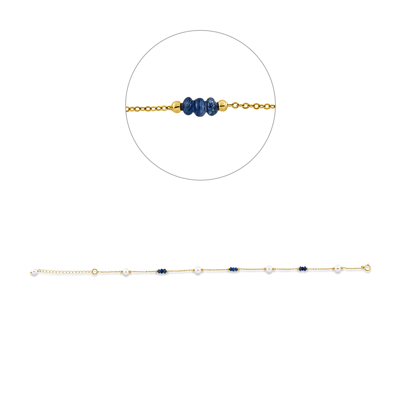 Perle Armband Gelbgold 18kt
