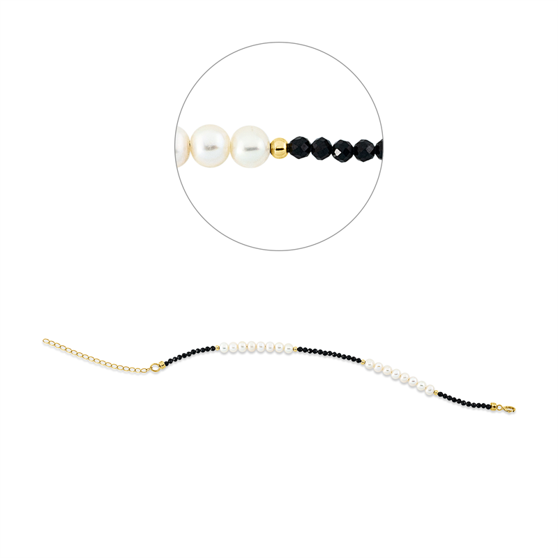 Perle Armband Gelbgold 18kt