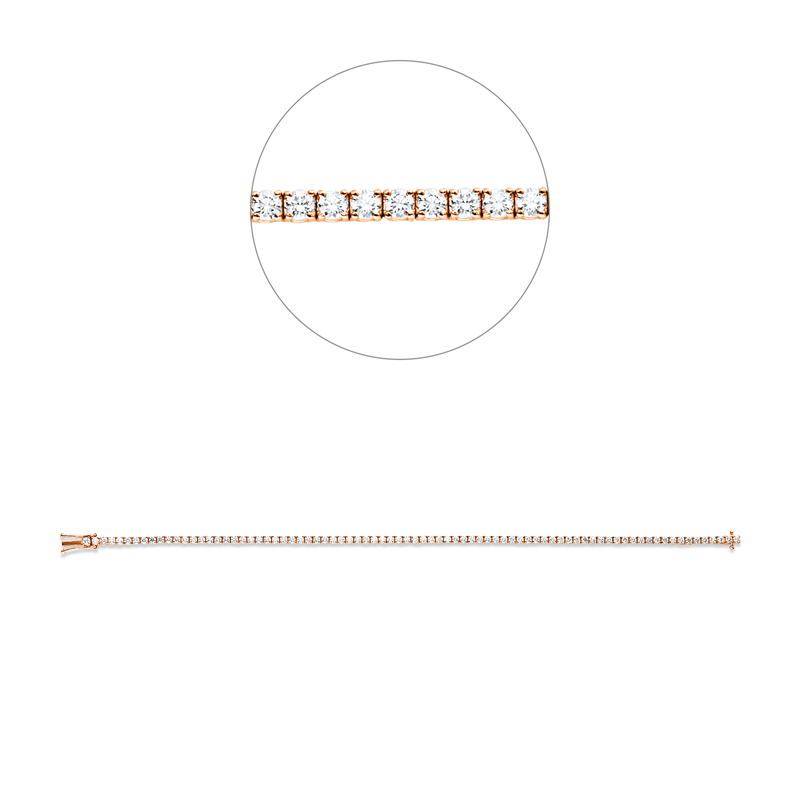 Tennisarmband Armband Rotgold 18kt 2,05ct