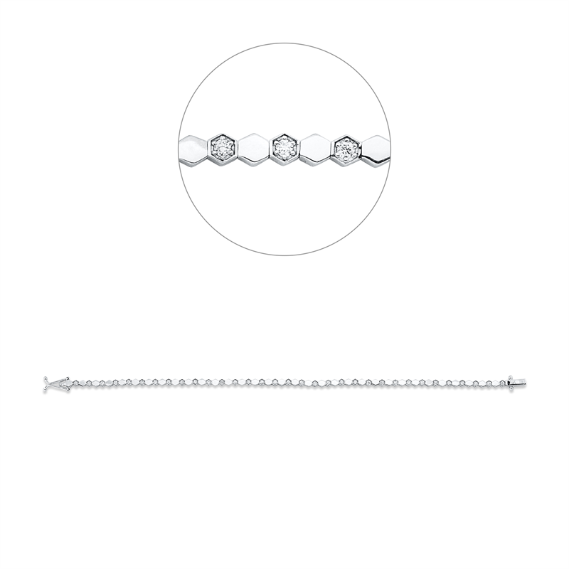 Modern Woman Armband Weißgold 14kt Ref-5G637