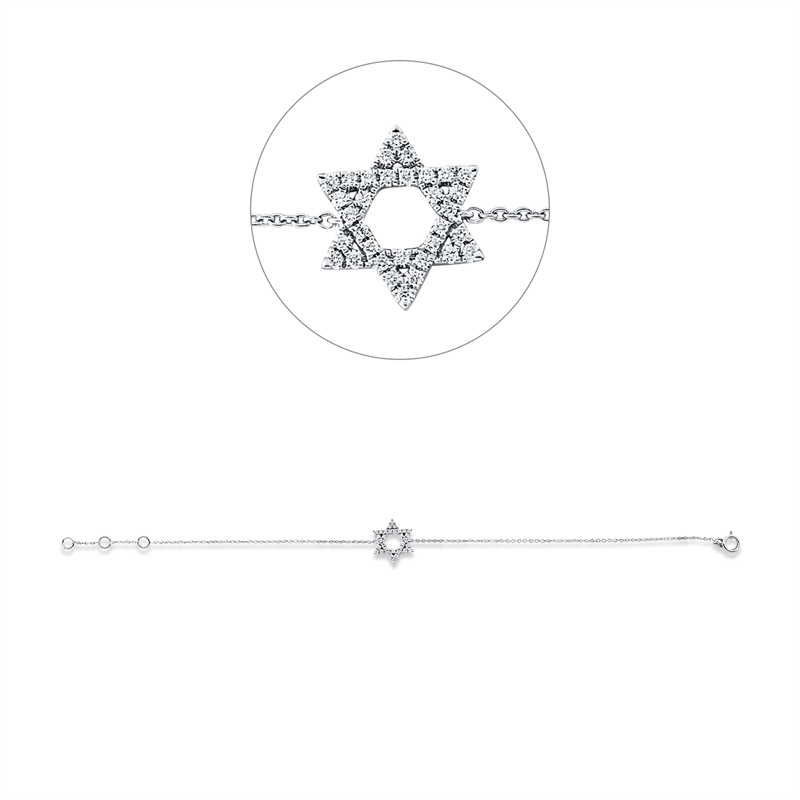 Symbol Armband Weißgold 18kt 0,15ct