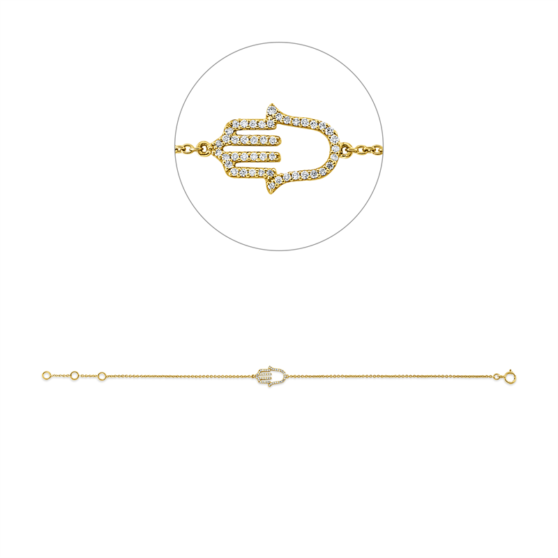 Symbol Armband Gelbgold 18kt 0,09ct