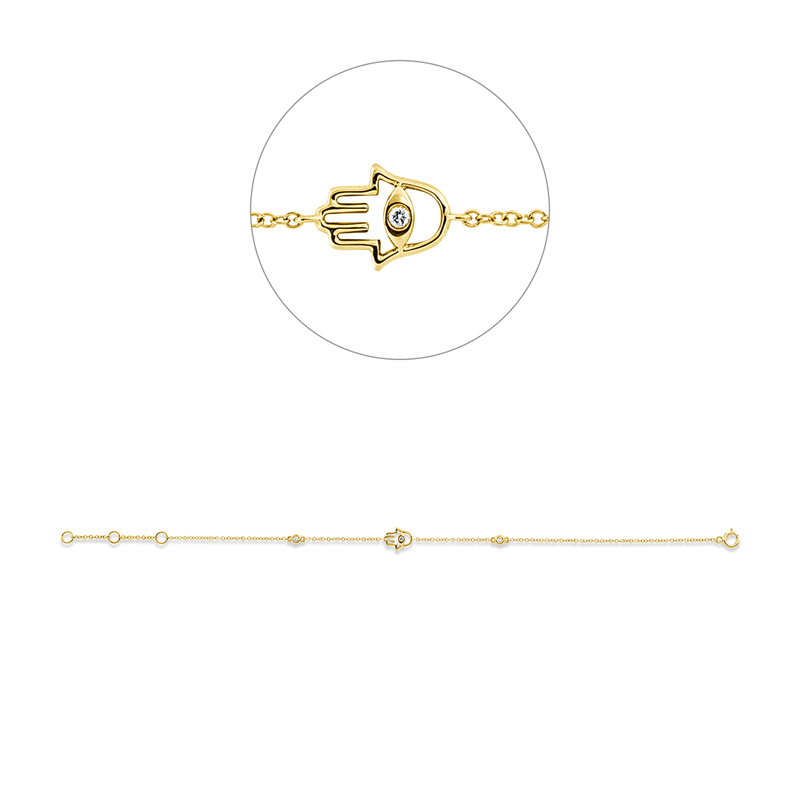 Modern Woman Armband Gelbgold 18kt 0,03ct