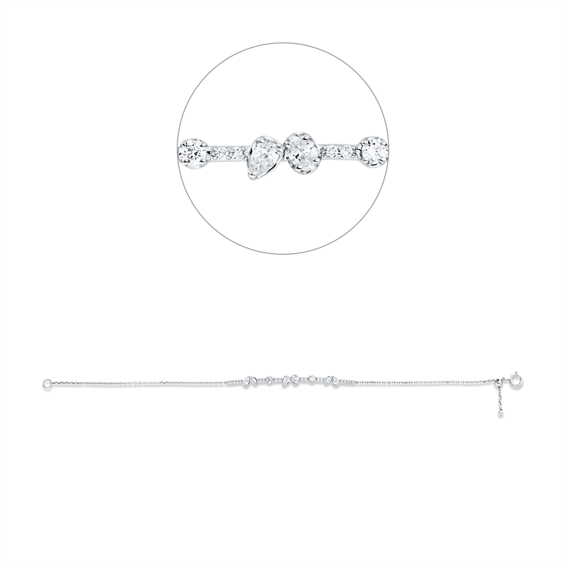 Modern Woman Armband Weißgold 18kt 0,56ct