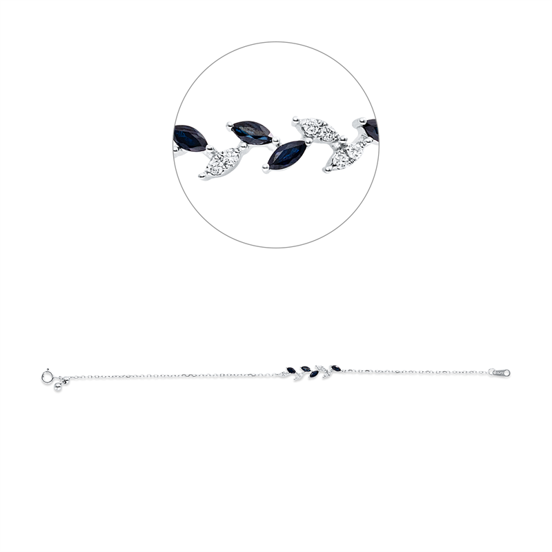 Farbstein Classic Armband Weißgold 18kt 0,08ct