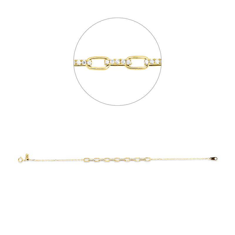 Modern Woman Armband Gelbgold 18kt 0,18ct