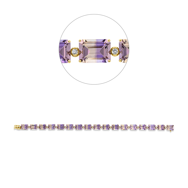 Farbstein Fashion Armband Gelbgold 18kt 0,3ct