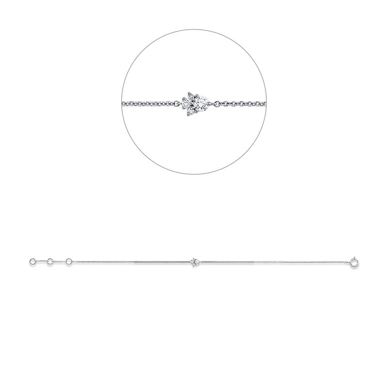Modern Woman Armband Weißgold 18kt 0,12ct