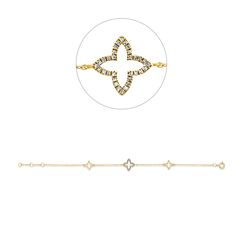 Modern Woman Armband Weißgold 18kt 0,06ct