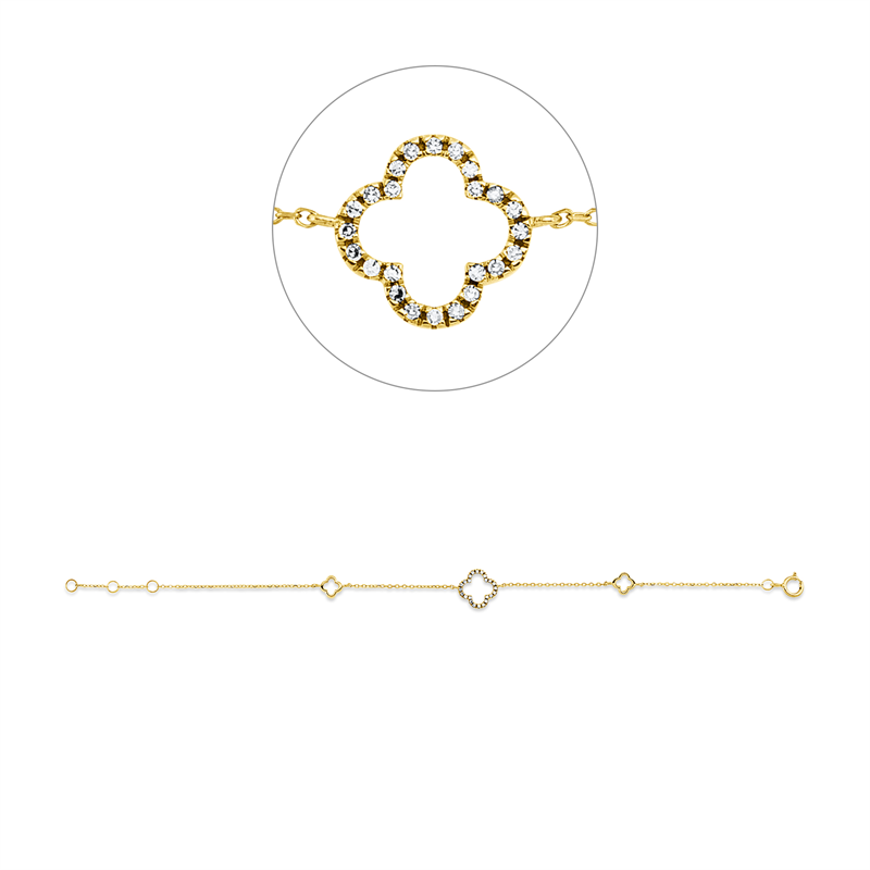 Modern Woman Armband Weißgold 18kt 0,07ct