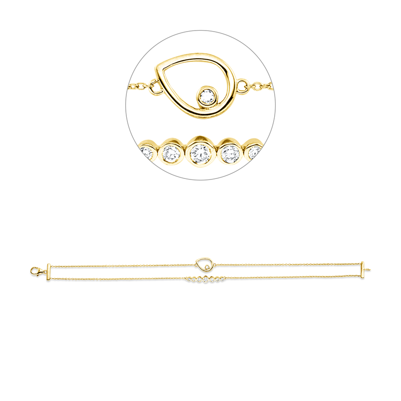 Modern Woman Armband Weißgold 18kt 0,29ct