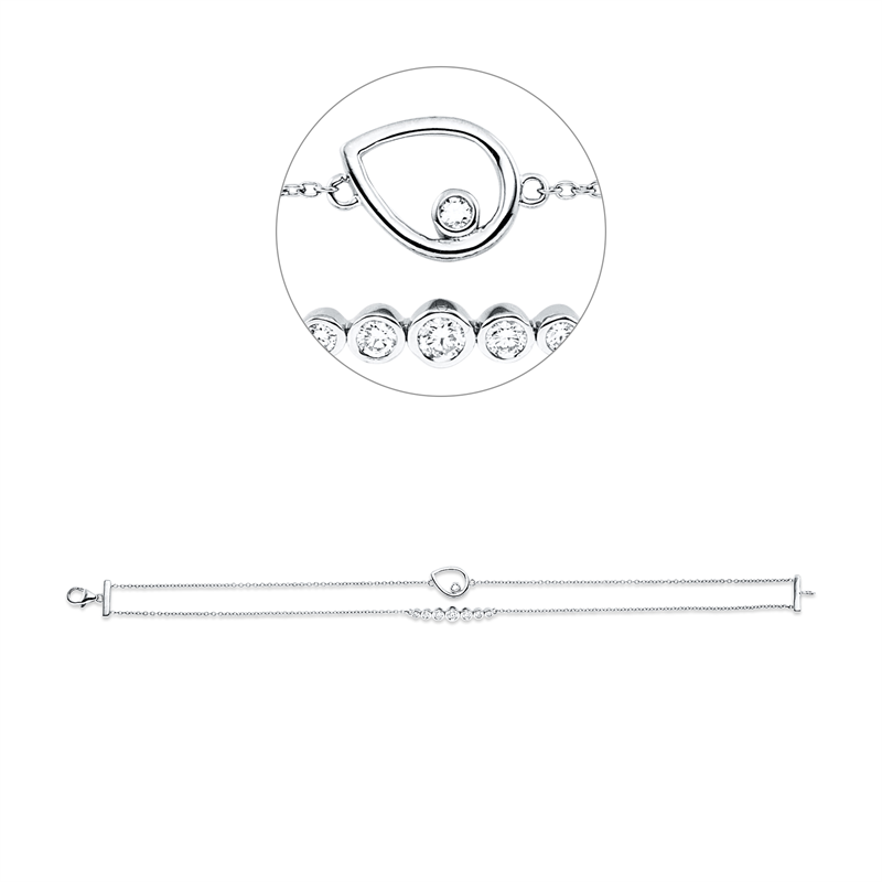 Modern Woman Armband Weißgold 18kt 0,29ct