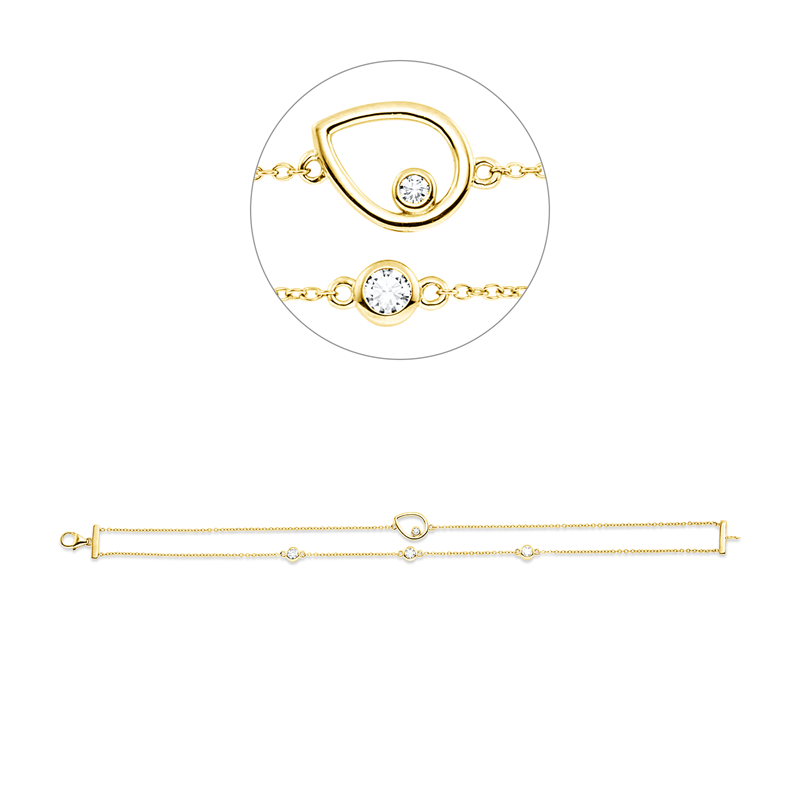 Modern Woman Armband Weißgold 18kt 0,39ct