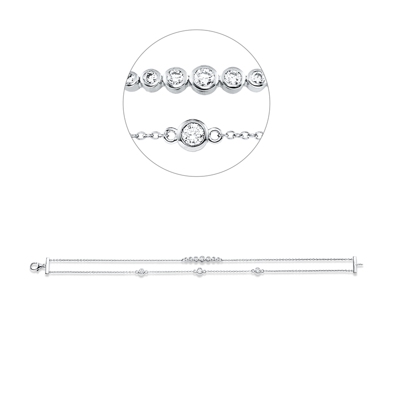 Modern Woman Armband Weißgold 18kt 1,34ct