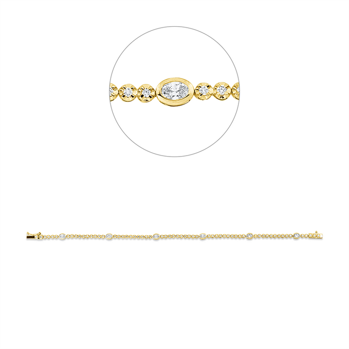 Modern Woman Armband Gelbgold / Weißgold 18kt Ref-5G866