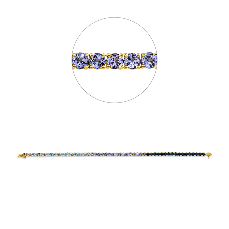 Farbstein Fashion Armband Gelbgold 18kt