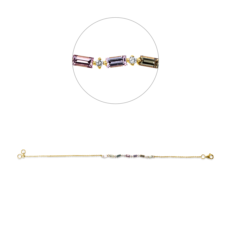 Farbstein Classic Armband Gelbgold 18kt 0,14ct