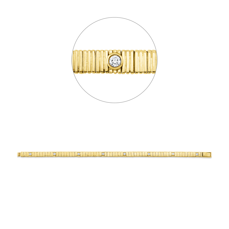 Flex Armband Gelbgold 14kt 0,4ct
