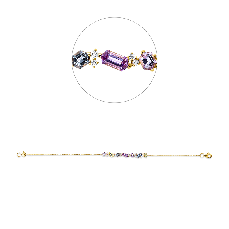 Farbstein Classic Armband Gelbgold 18kt 0,15ct
