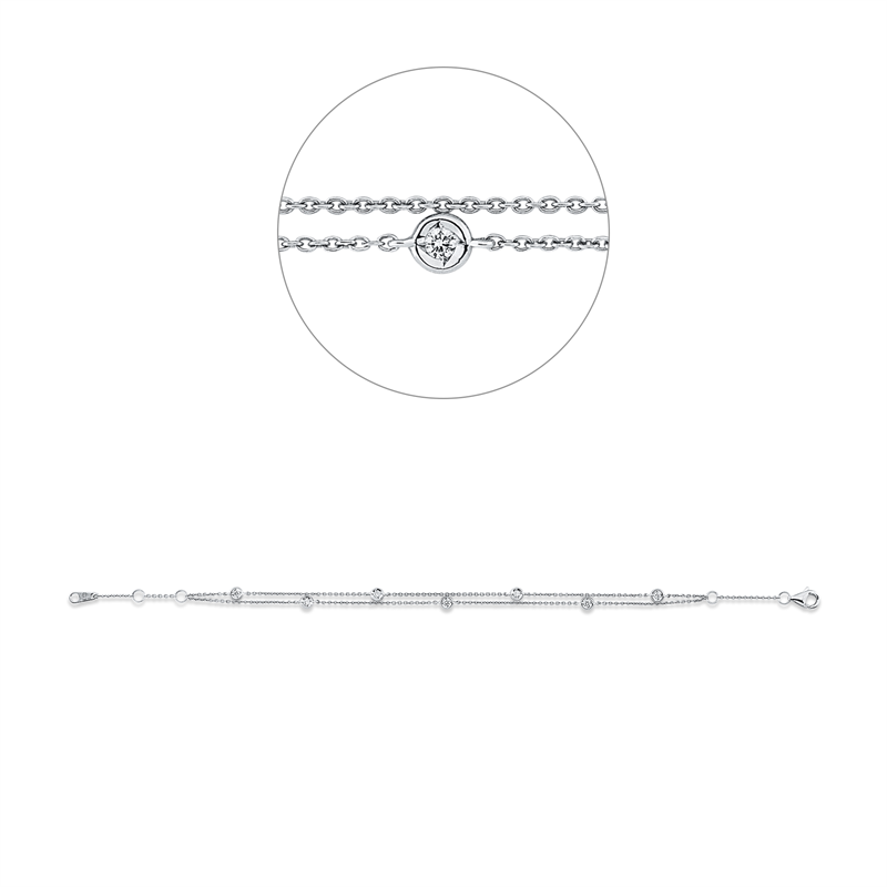 Modern Woman Armband Weißgold 18kt 0,12ct