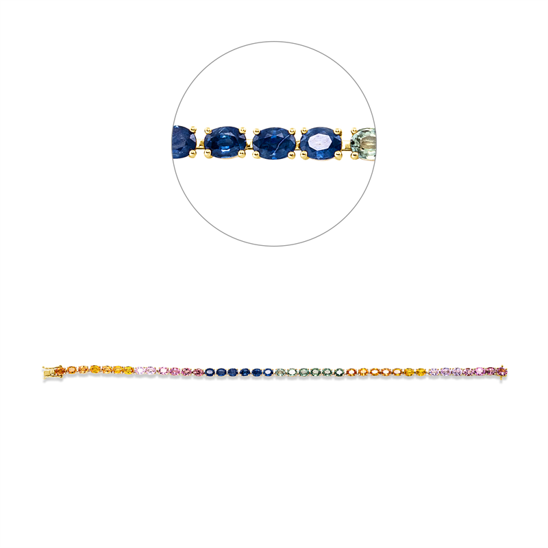 Rainbow & Multicolor Armband Gelbgold 18kt