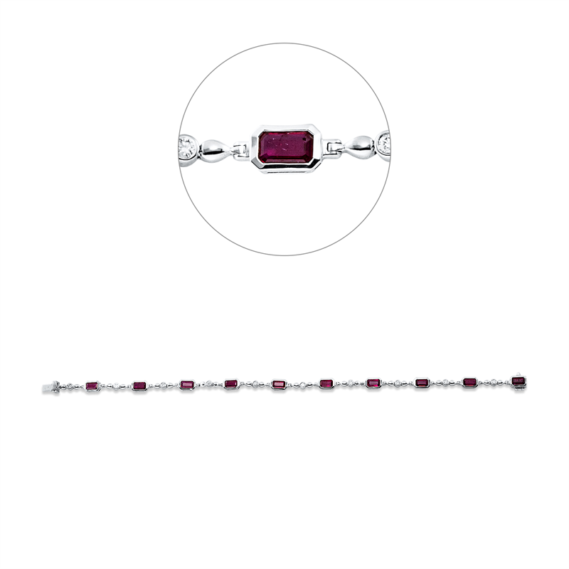 Farbstein Classic Armband Weißgold 18kt 0,21ct
