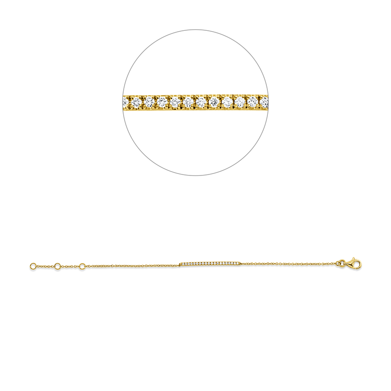Modern Woman Armband Gelbgold 18kt 0,16ct