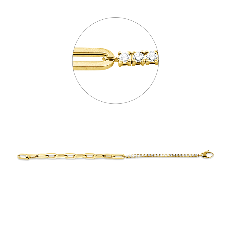 Modern Woman Armband Gelbgold 18kt Ref-5G979