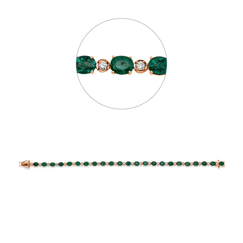 Farbstein Classic Armband Rotgold 18kt 0,47ct