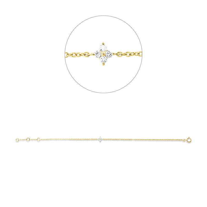 Armband Gelbgold 18kt 0,1ct