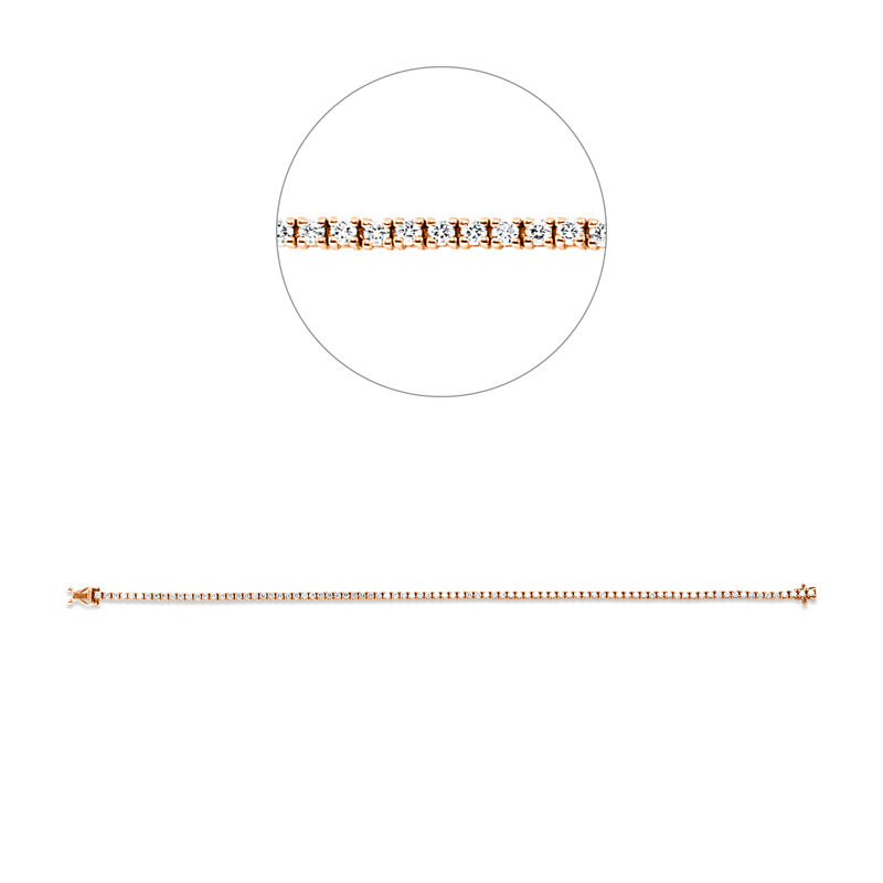 Tennisarmband Armband Rotgold 18kt 1,57ct