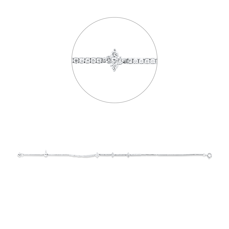 Modern Woman Armband Weißgold 18kt Ref-5H022
