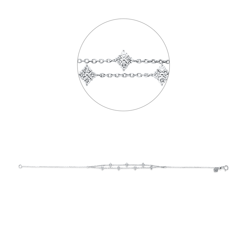 Modern Woman Armband Weißgold 18kt Ref-5H028
