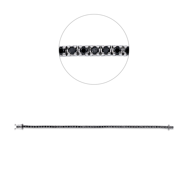 Farbiger Diamant Armband Weißgold 18kt Ref-5H066