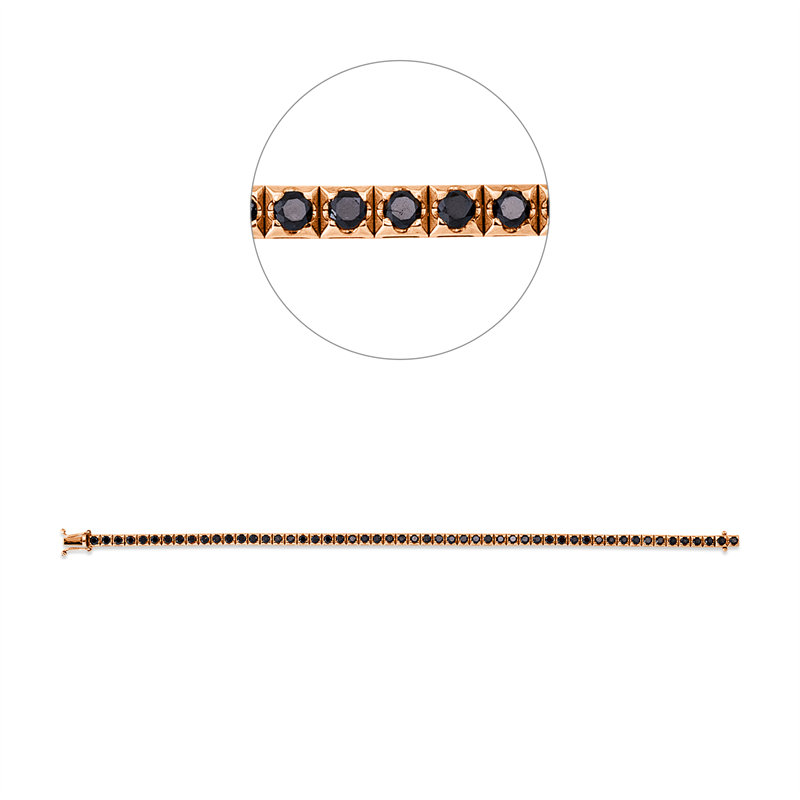 Farbiger Diamant Armband Rotgold 18kt Ref-5H069