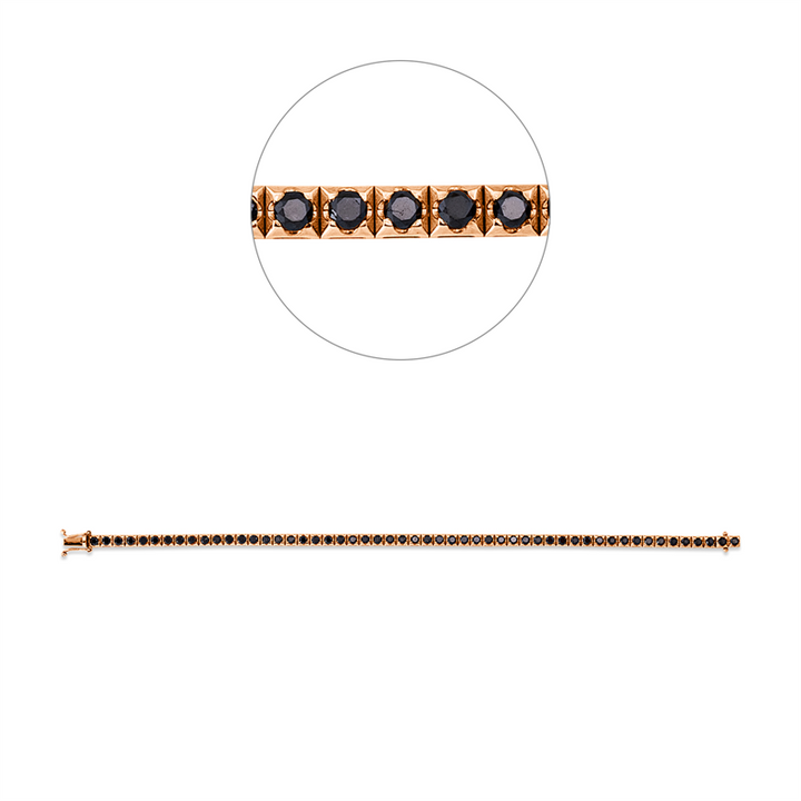 Farbiger Diamant Armband Rotgold 18kt Ref-5H069