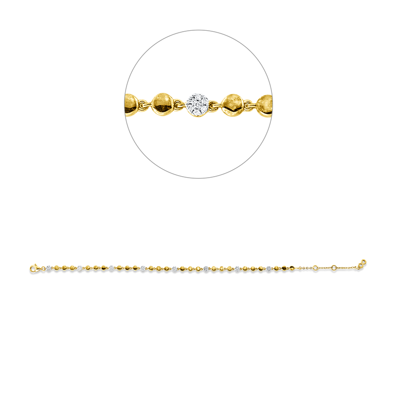 Modern Woman Armband Gelbgold 18kt 0,16ct