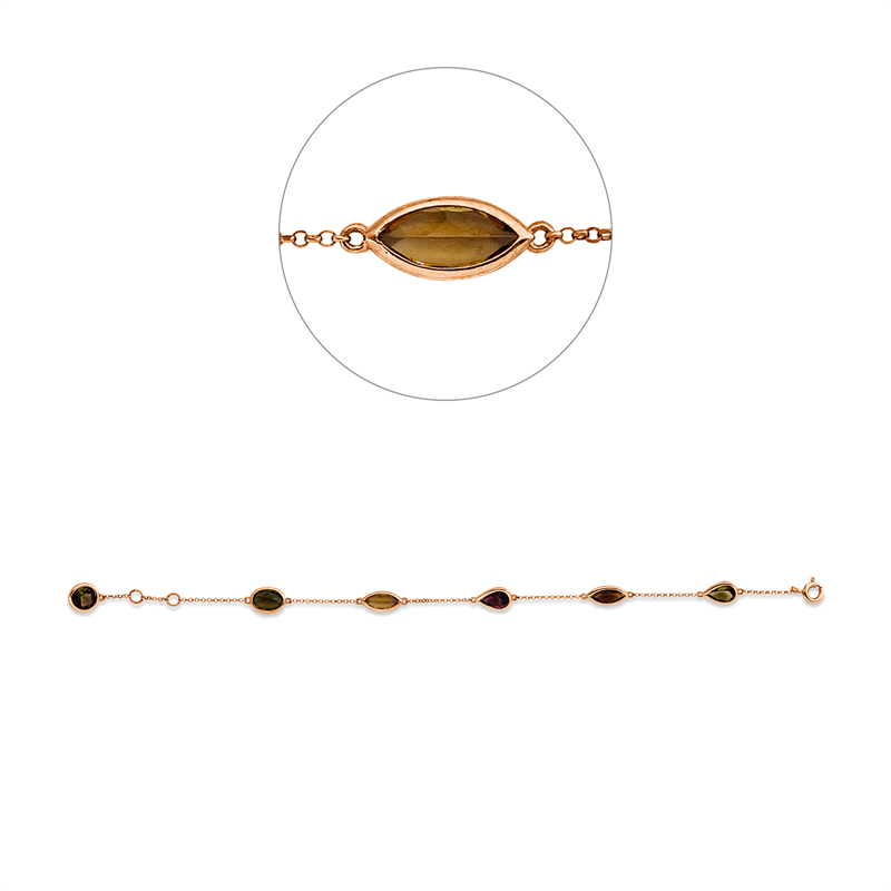 Farbstein Fashion Armband Rotgold 18kt Ref-5H209