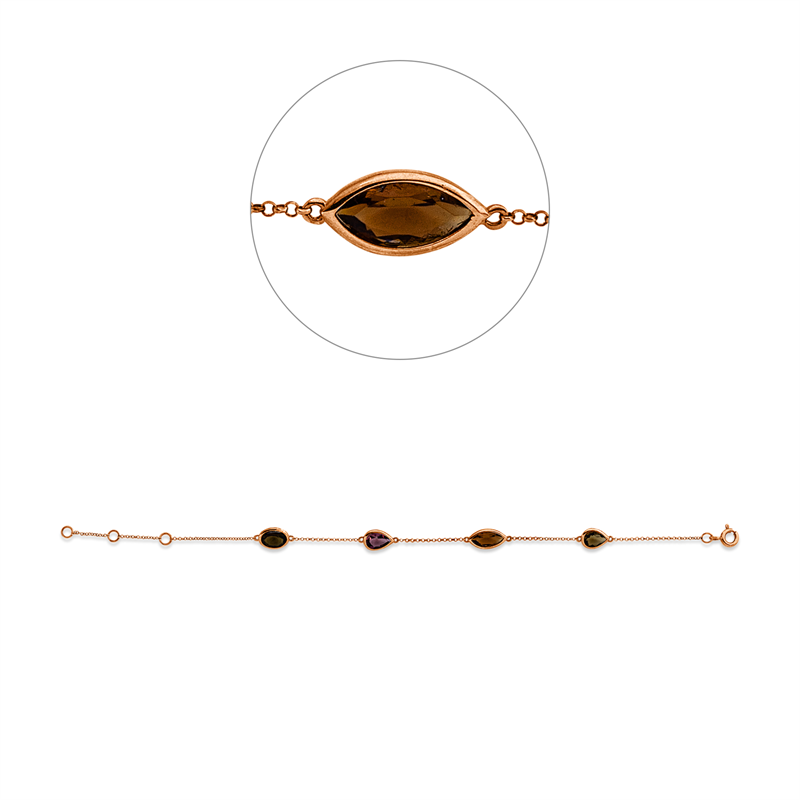 Farbstein Fashion Armband Rotgold 18kt Ref-5H211