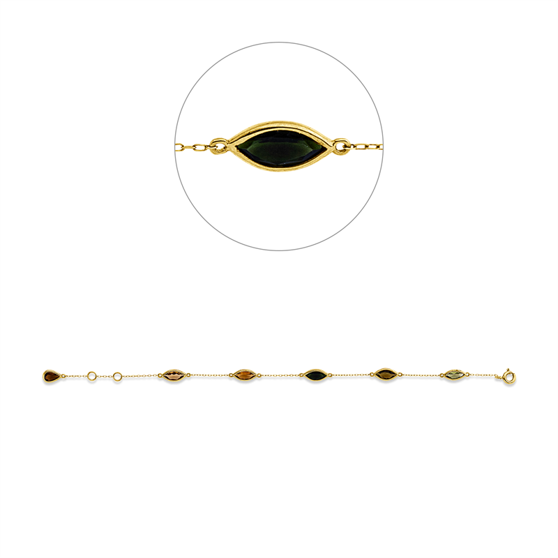 Farbstein Fashion Armband Gelbgold 18kt Ref-5H212