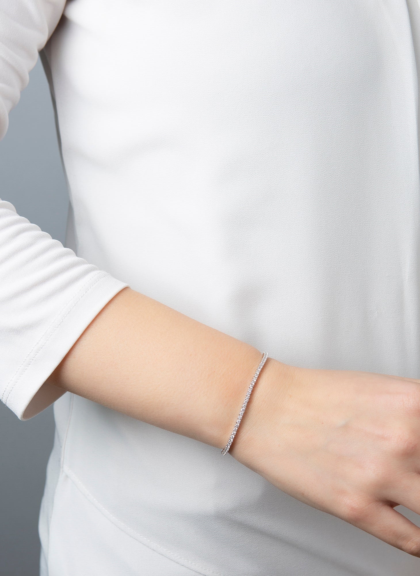 Tennisarmband Armband Weißgold 18kt 2,3ct